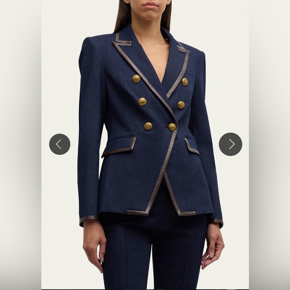 Veronica Beard Navy and Brown Blazer - Picture 4 of 16